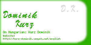 dominik kurz business card